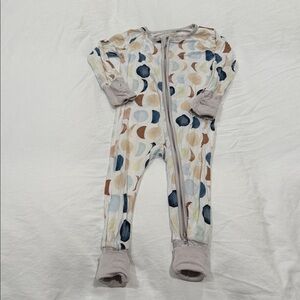 Little Sleepies Cozy Moon Pattern Kids Footie